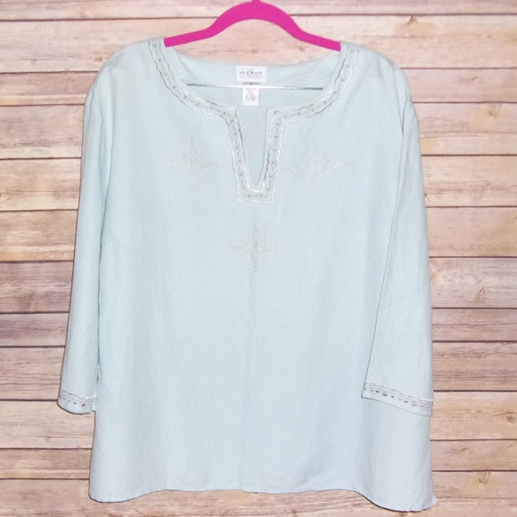 Sherry Taylor Tops - 🔴 BOGO Blue Tunic 1X